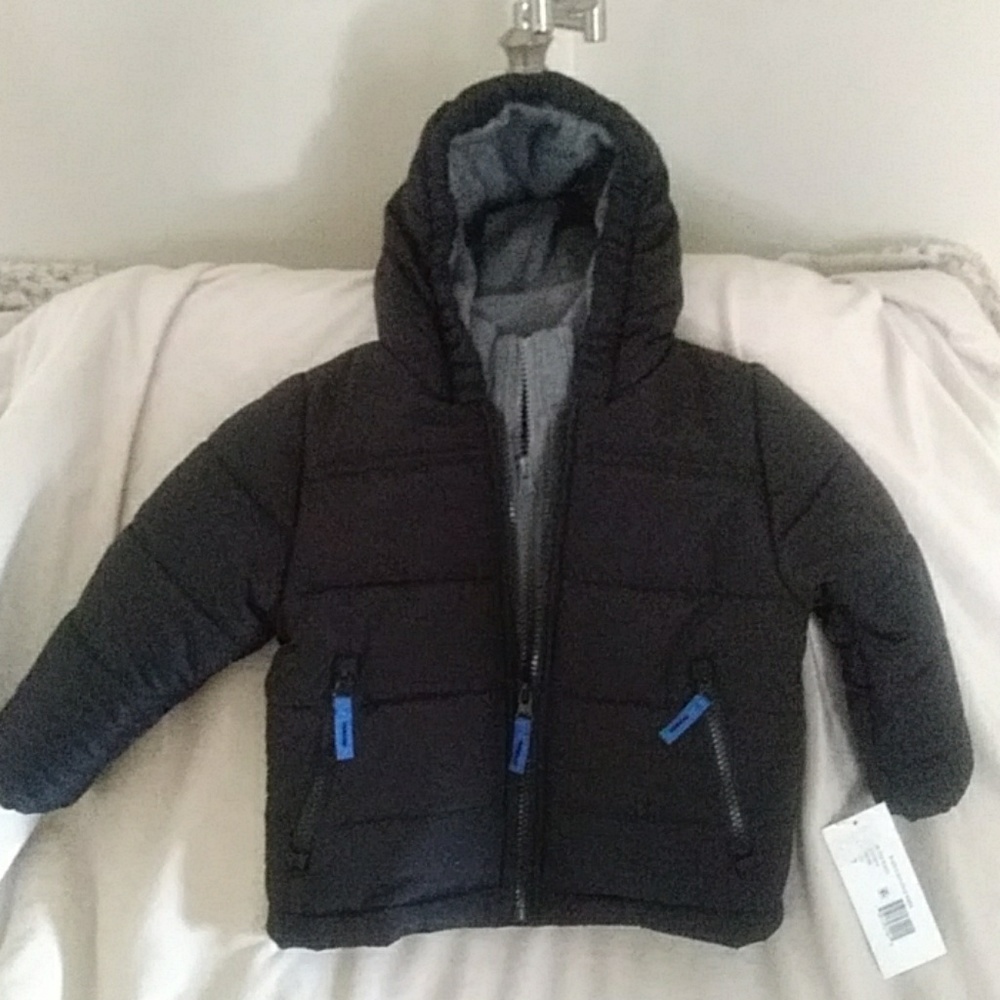 Baby boys winter jacket with fleece built in veat